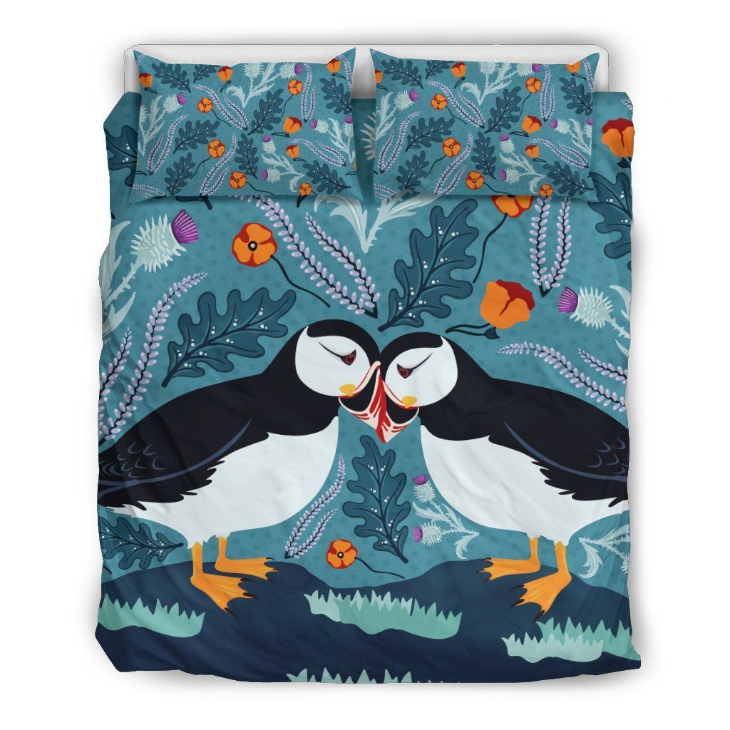 Scotland Puffin In Love Bedding Set Bedroom Decor scotland puffin in love bedding set bedroom decor 8714