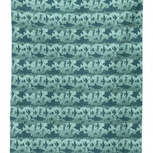 sea life creatures 3d printed tablecloth table decor 4000