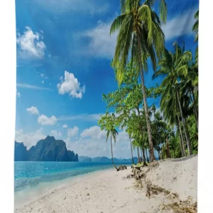 sea palms mountains 3d printed tablecloth table decor 3049