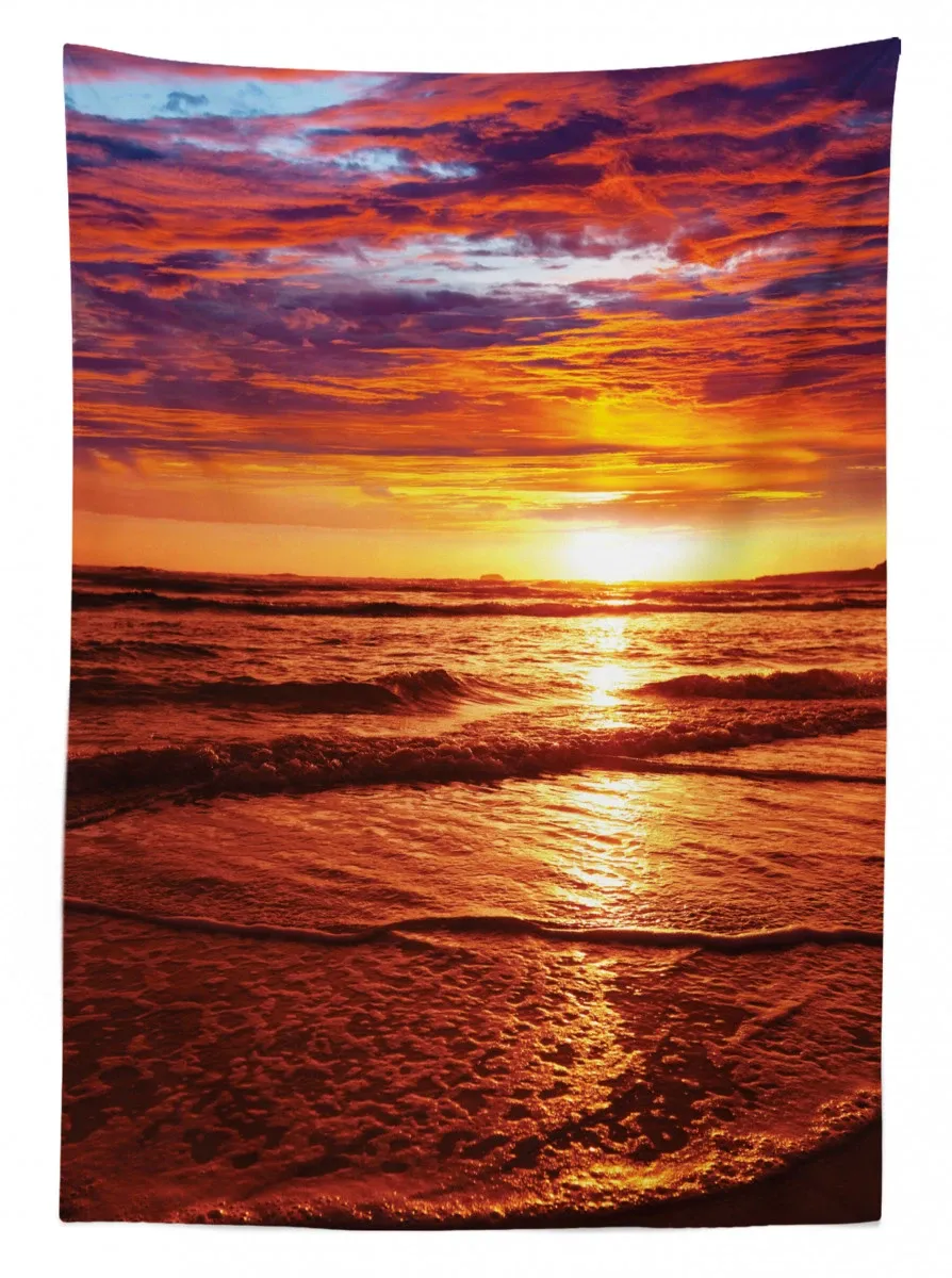 sea sunset twilight 3d printed tablecloth table decor 3484