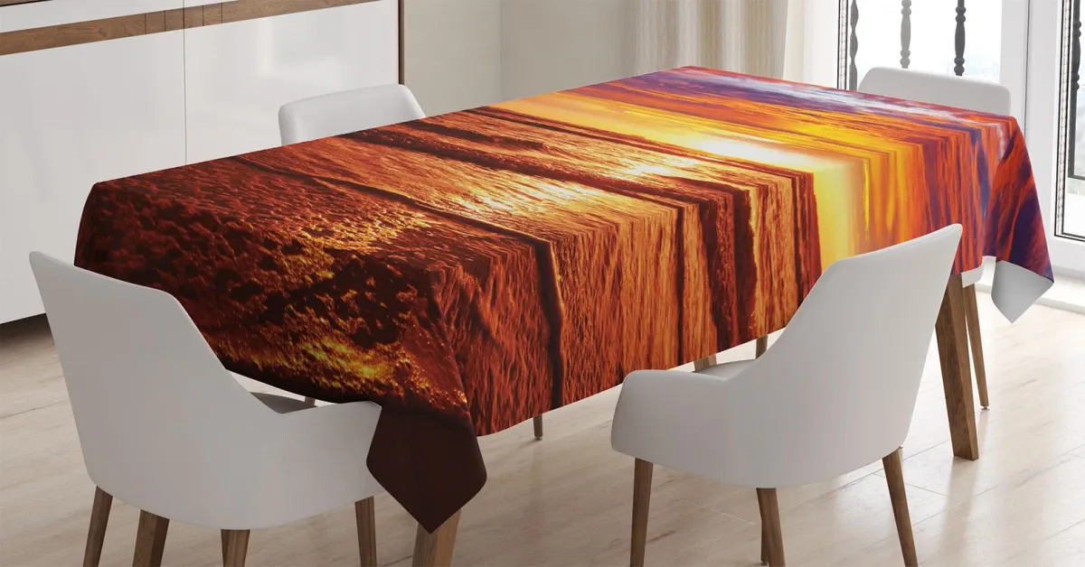 sea sunset twilight 3d printed tablecloth table decor 6117