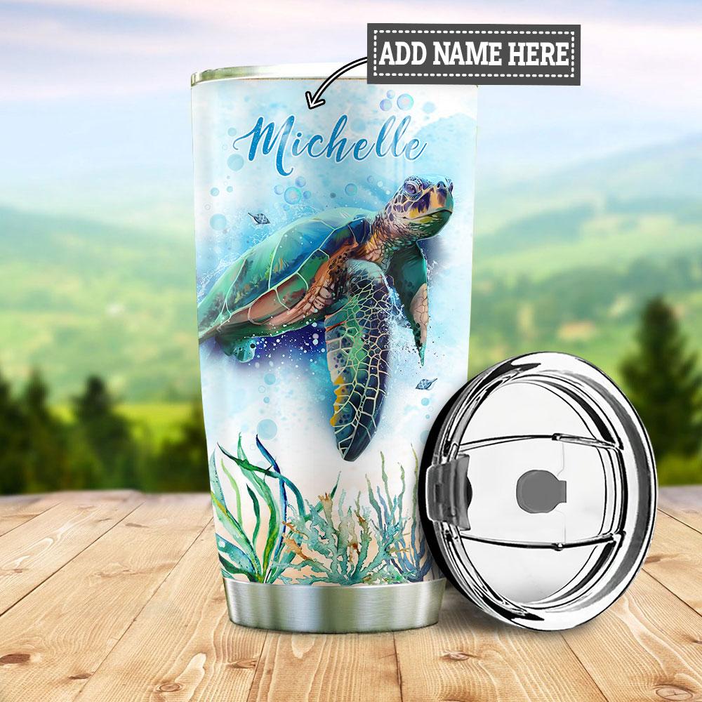 sea turtle advice personalized stainless steel tumbler 7239