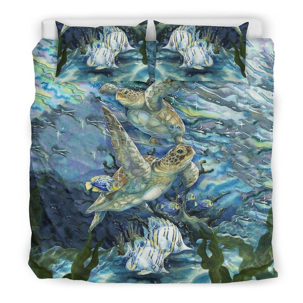 Sea Turtle Painting Art Bedding Set Bedroom Decor sea turtle painting art bedding set bedroom decor 7497