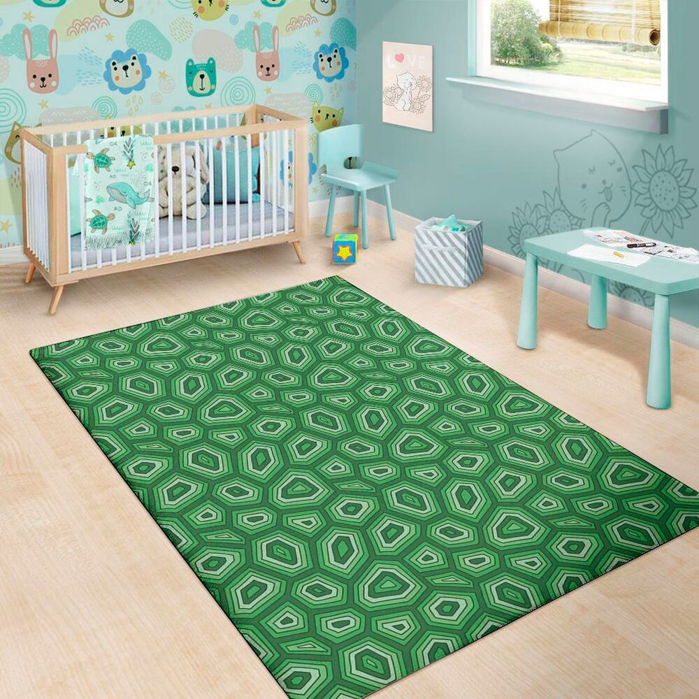 sea turtle shell pattern print area rug floor decor 2330