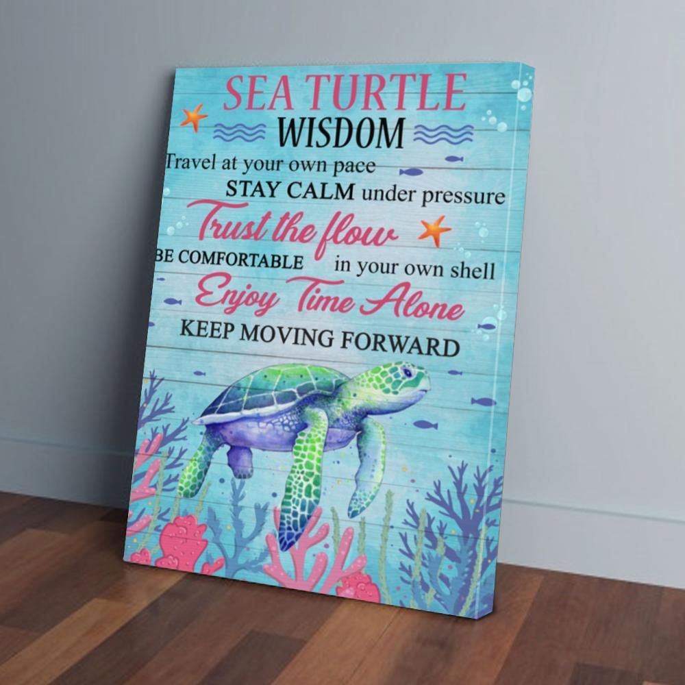sea turtle wisdom canvas prints wall art decor 6938