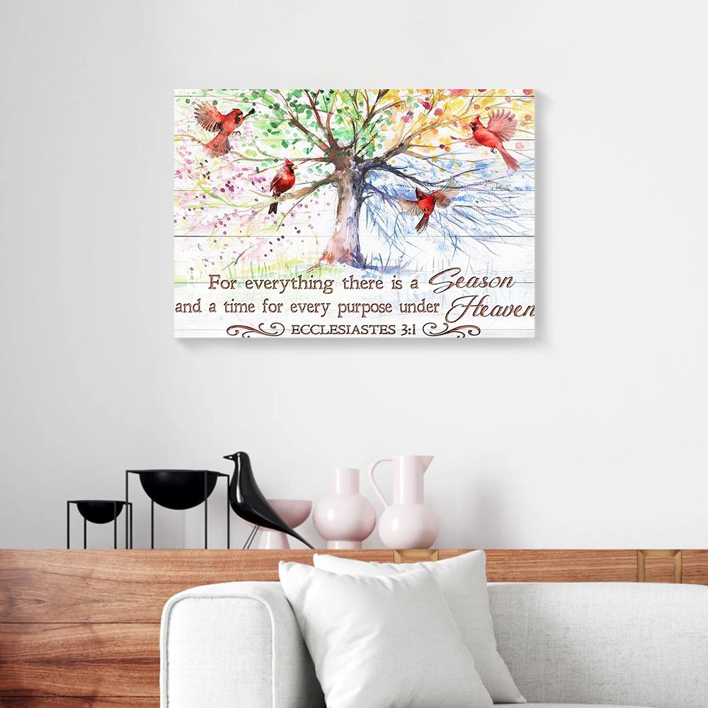 season tree cardinal canvas prints wall art decor 6230