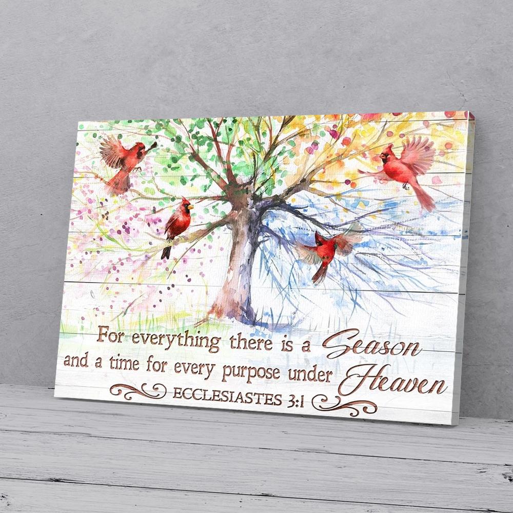 season tree cardinal canvas prints wall art decor 7138