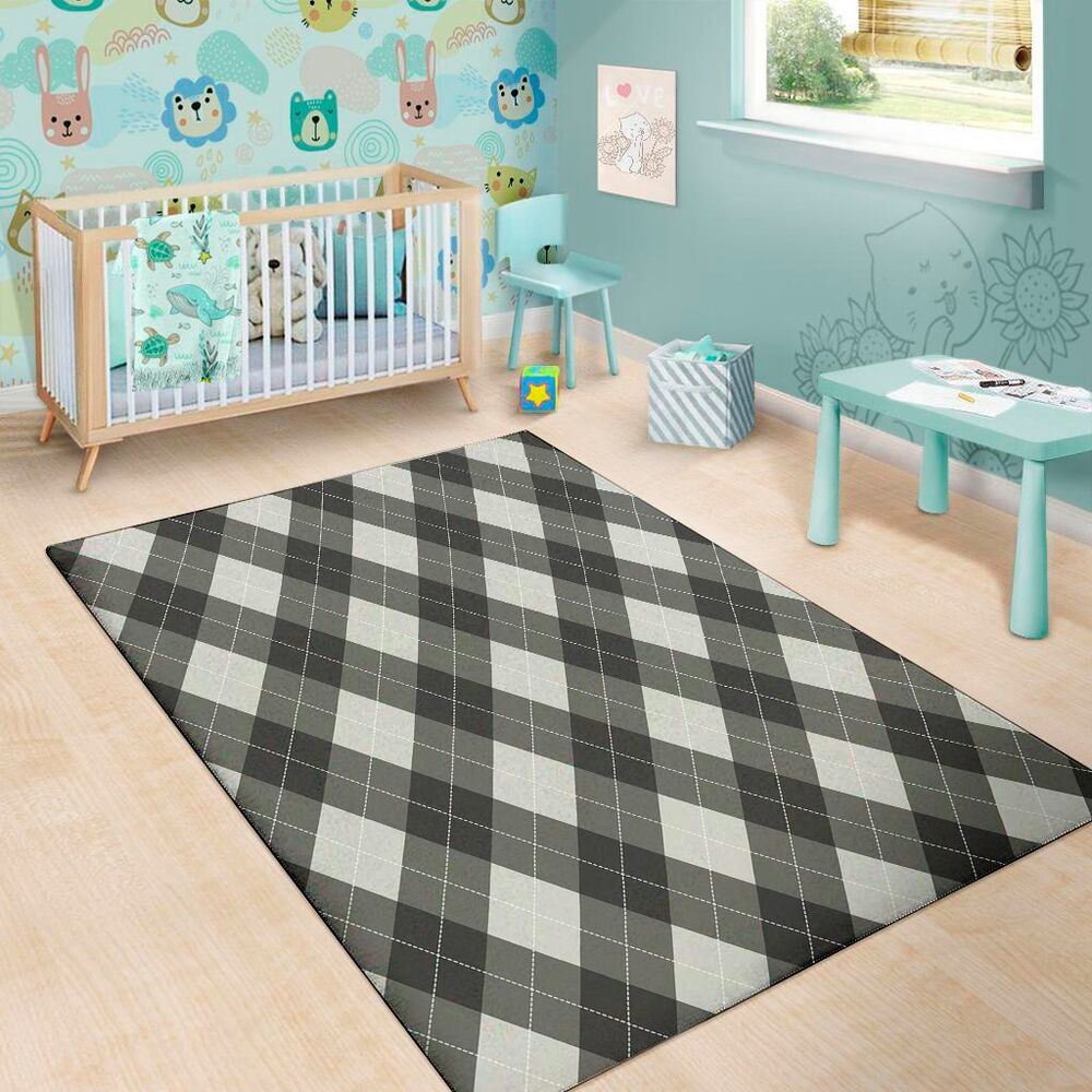 Shadow Grey Argyle Pattern Print Area Rug Floor Decor shadow grey argyle pattern print area rug floor decor 3892