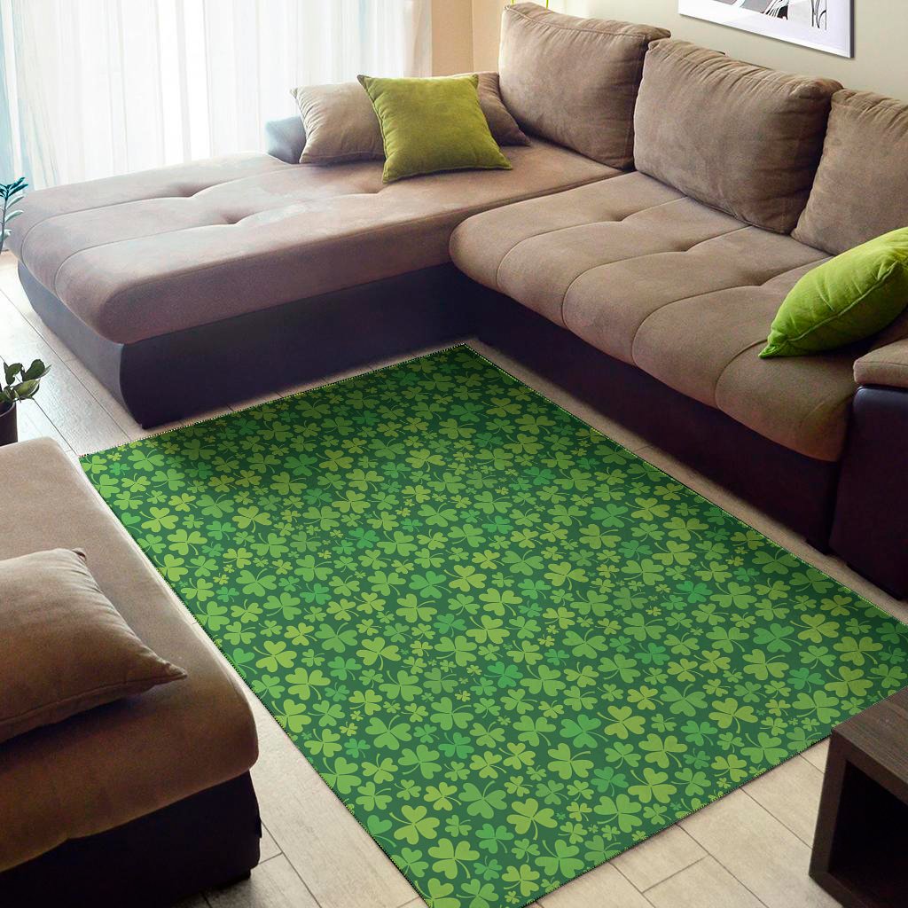 shamrock leaf st patricks day print area rug floor decor 2076