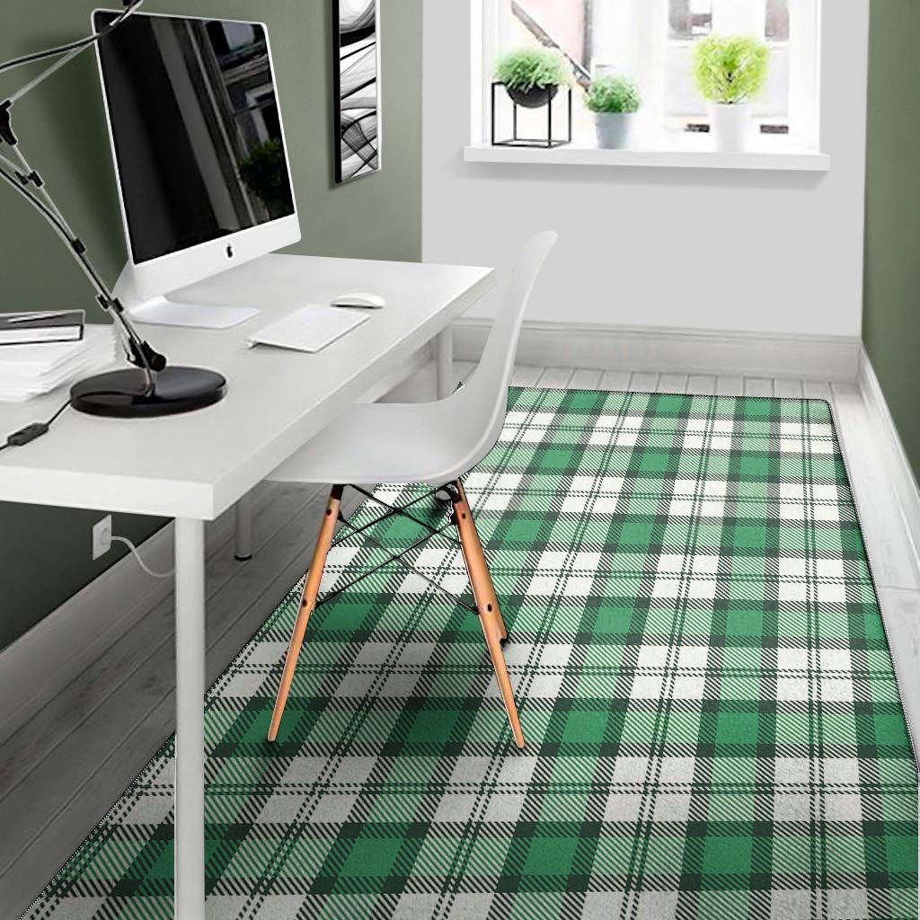 shamrock st patricks day tartan print area rug floor decor 1750