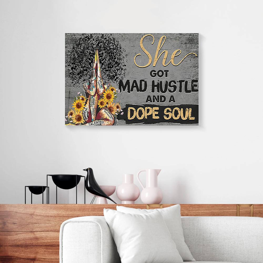 She Got Mad Hustle And A Dope Soul Poster No Frame Glossy Print Home Decor Art 