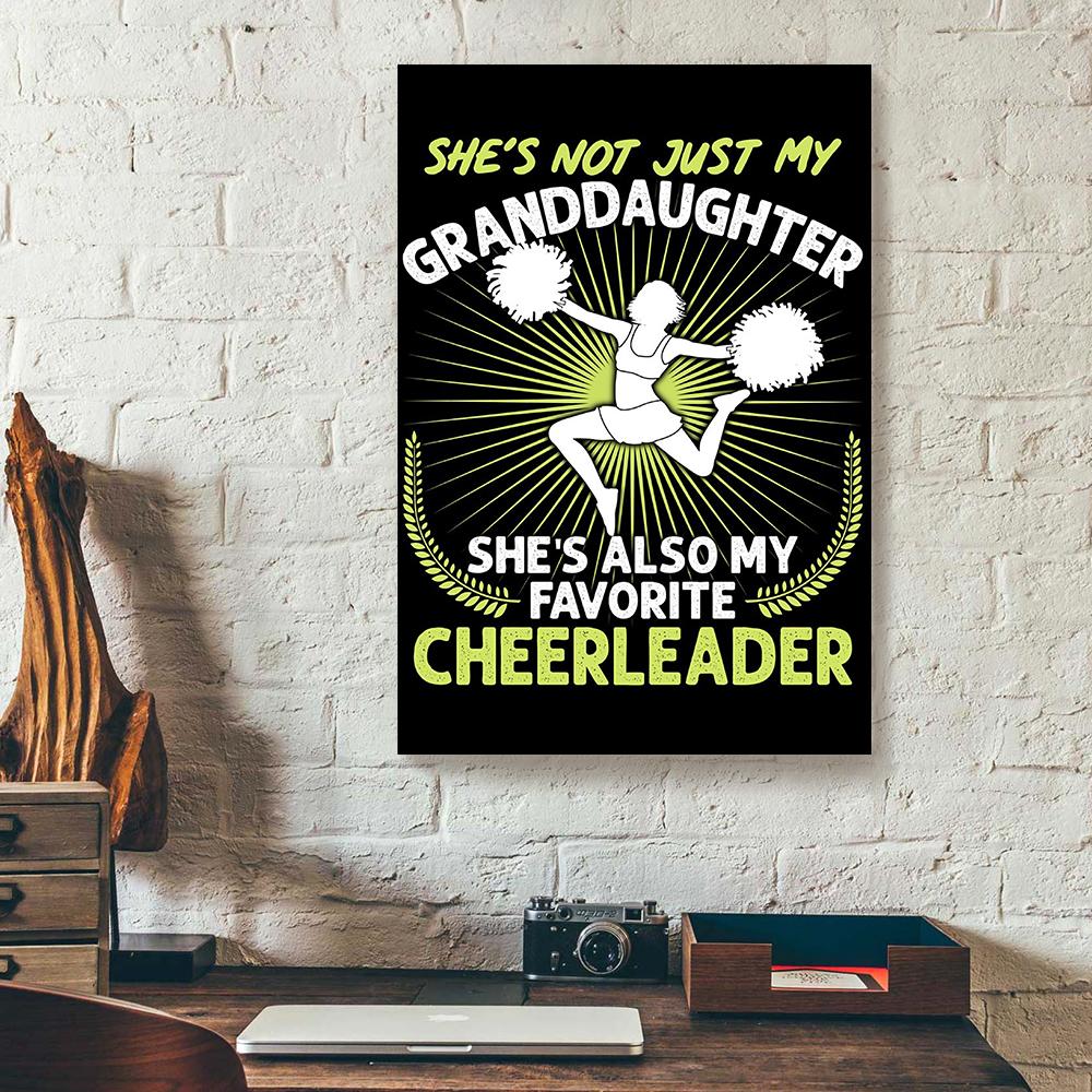 she not just my granddaghter favorite cheerleader canvas prints wall art decor 4387