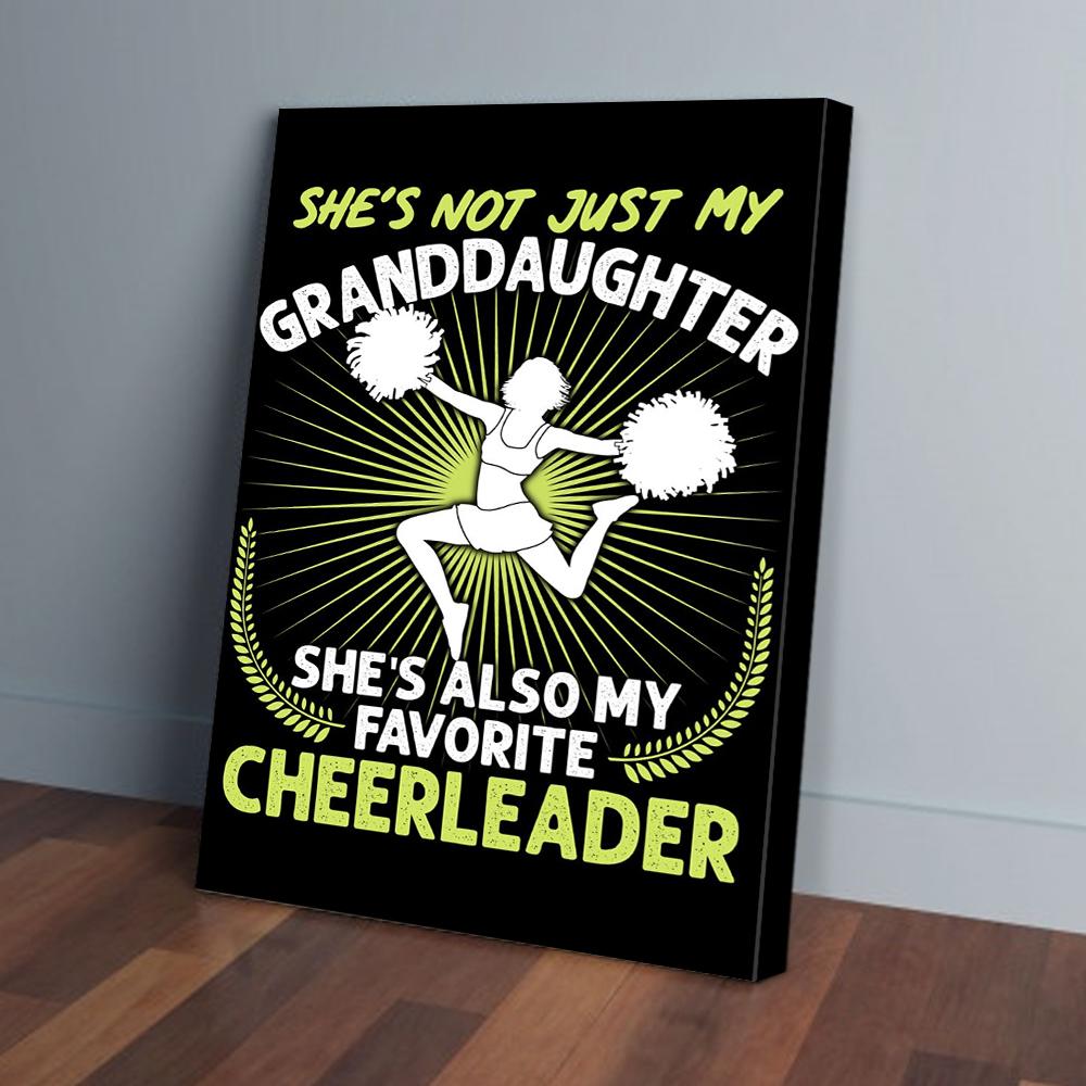 she not just my granddaghter favorite cheerleader canvas prints wall art decor 4846