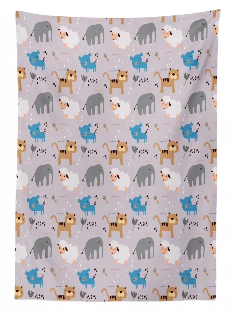 sheep elephant pig dog 3d printed tablecloth table decor 1608