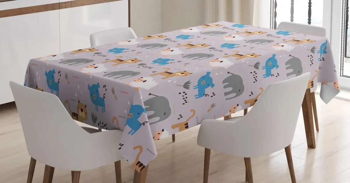 sheep elephant pig dog 3d printed tablecloth table decor 5130