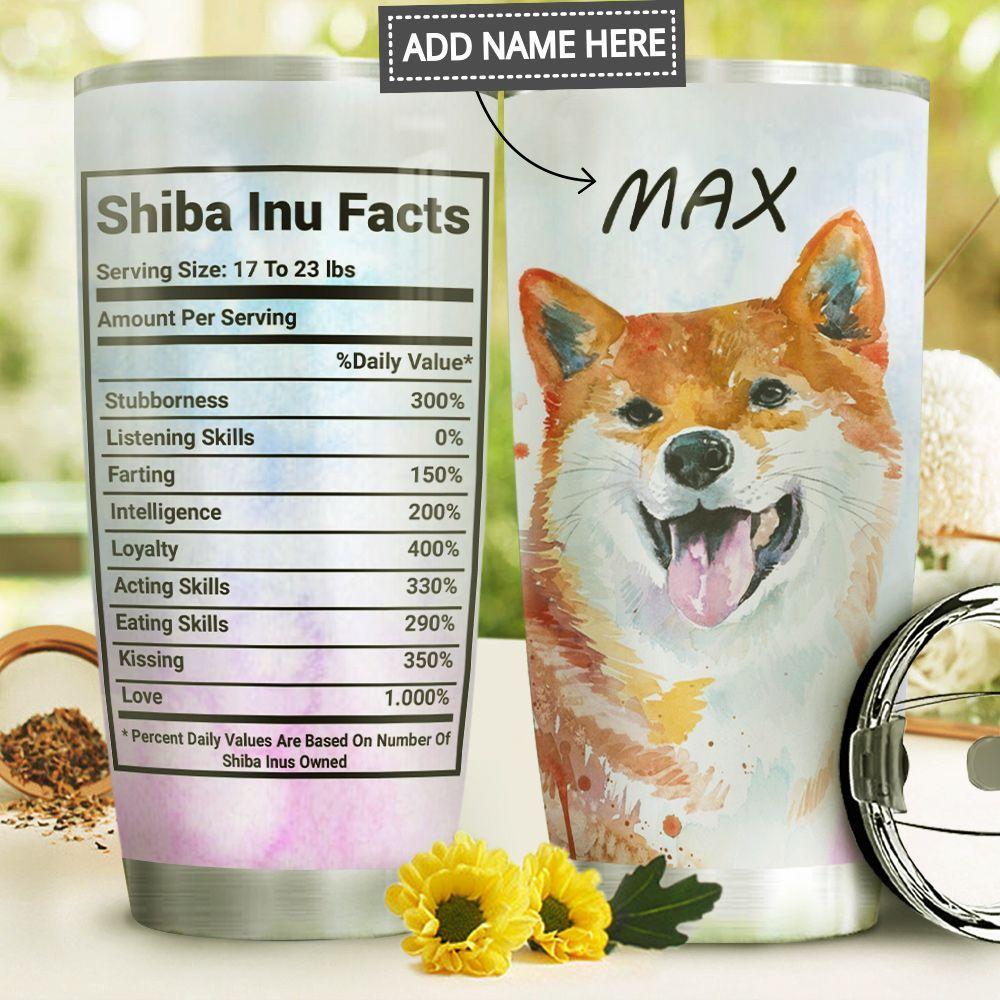 shiba inu facts personalized stainless steel tumbler 1892