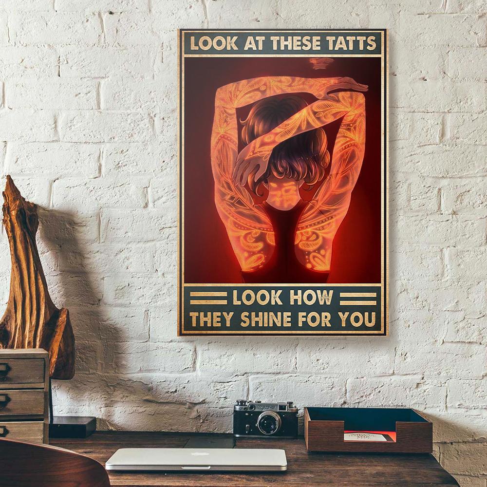 shine for you tattoo girl canvas prints wall art decor 3728