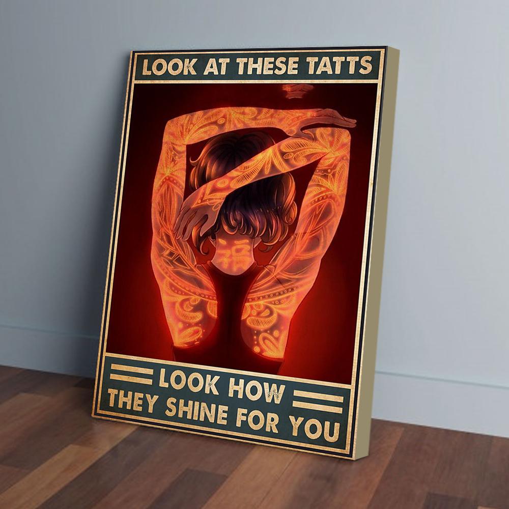 shine for you tattoo girl canvas prints wall art decor 4993