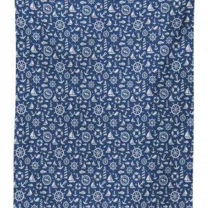 ships wheel and anchor 3d printed tablecloth table decor 5658