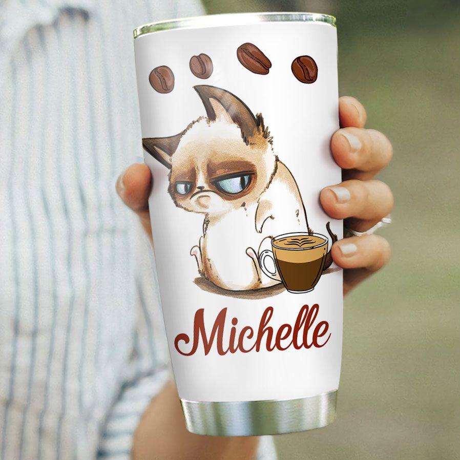 Siamese Cat Personalized Stainless Steel Tumbler siamese cat personalized stainless steel tumbler 4290