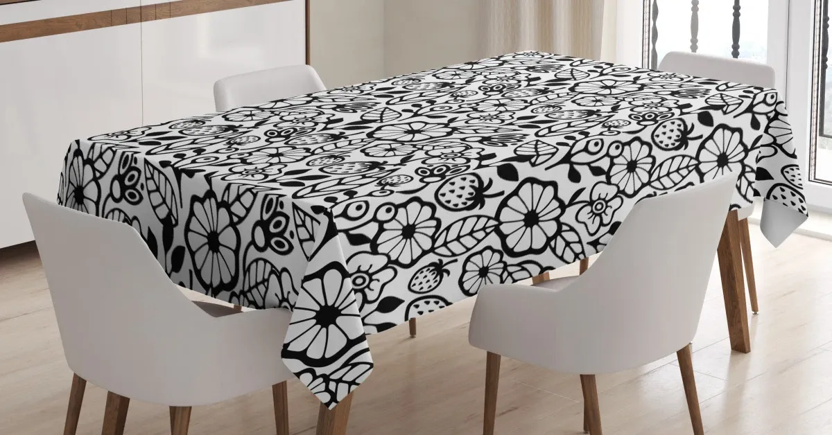 Simple Flower Bouquet 3D Printed Tablecloth Table Decor simple flower bouquet 3d printed tablecloth table decor 7244