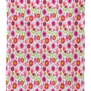 sixties peaces 3d printed tablecloth table decor 5179