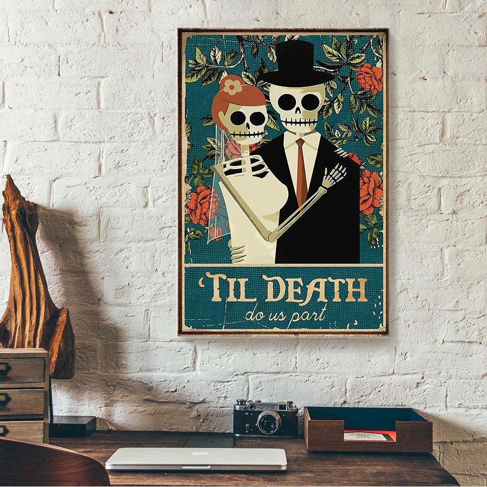 Skeleton Wedding Canvas Prints - Wall Art Decor skeleton wedding canvas prints wall art decor 1610