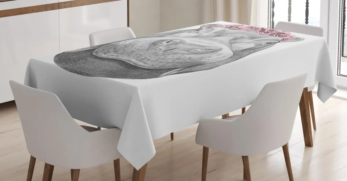 sketch animal portrait 3d printed tablecloth table decor 8220