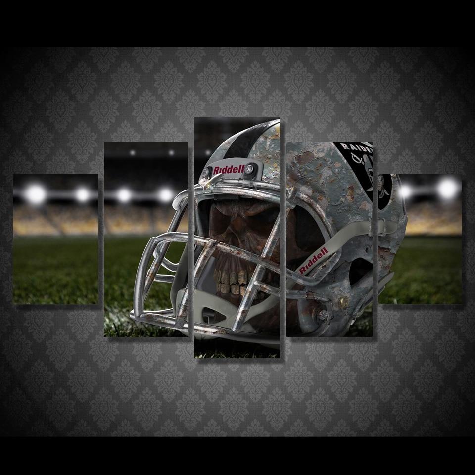 skull 2 abstract 5 panel canvas art wall decor 2148