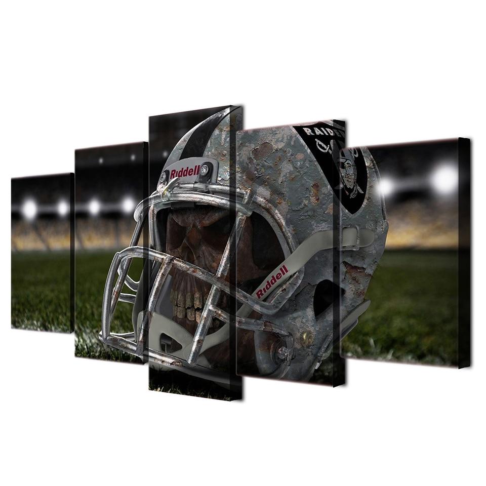 skull 2 abstract 5 panel canvas art wall decor 8089