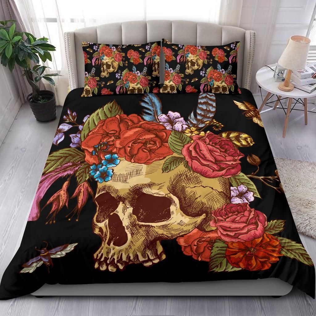 skull cool design comfortable bedding set bedroom decor 1327