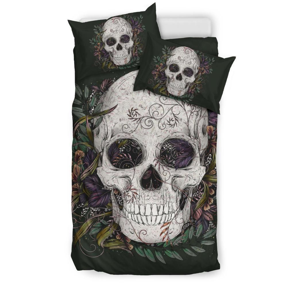 skull cool design comfortable bedding set bedroom decor 3202