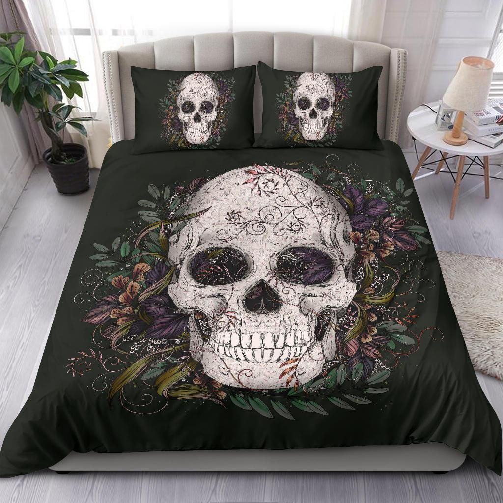 skull cool design comfortable bedding set bedroom decor 4896
