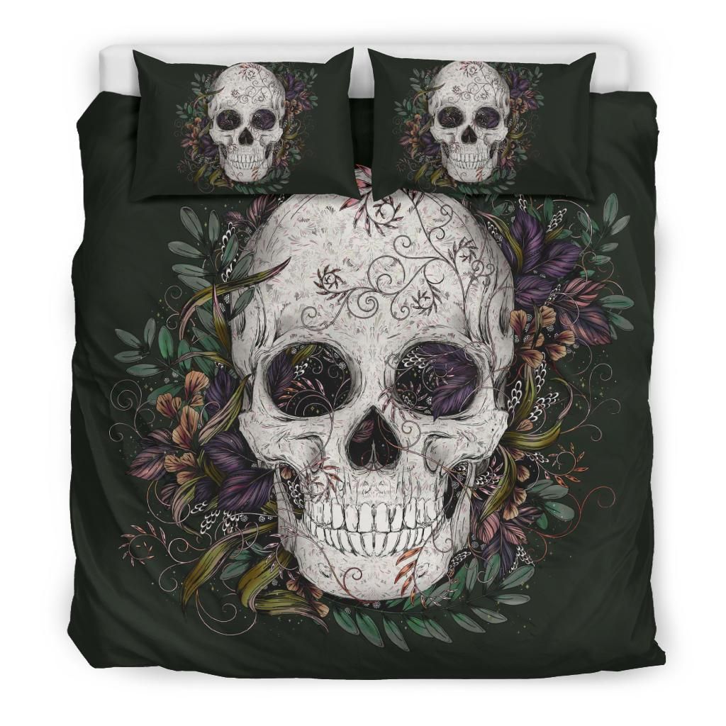 skull cool design comfortable bedding set bedroom decor 6870