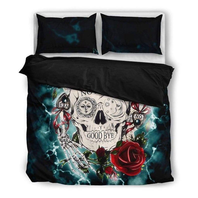 Skull Day Of The Dead Duvet Cover Bedding Set skull day of the dead duvet cover bedding set 3690