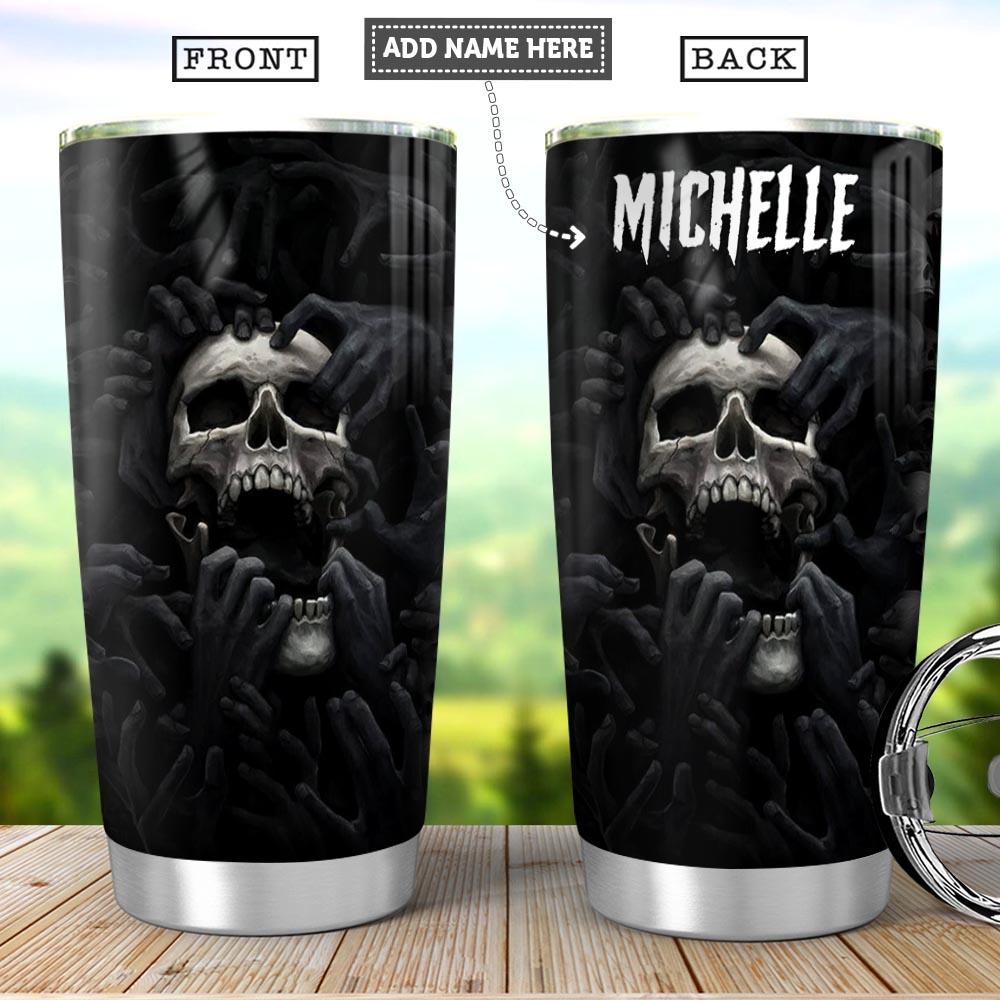 Skull Personalized Stainless Steel Tumbler skull personalized stainless steel tumbler 5131