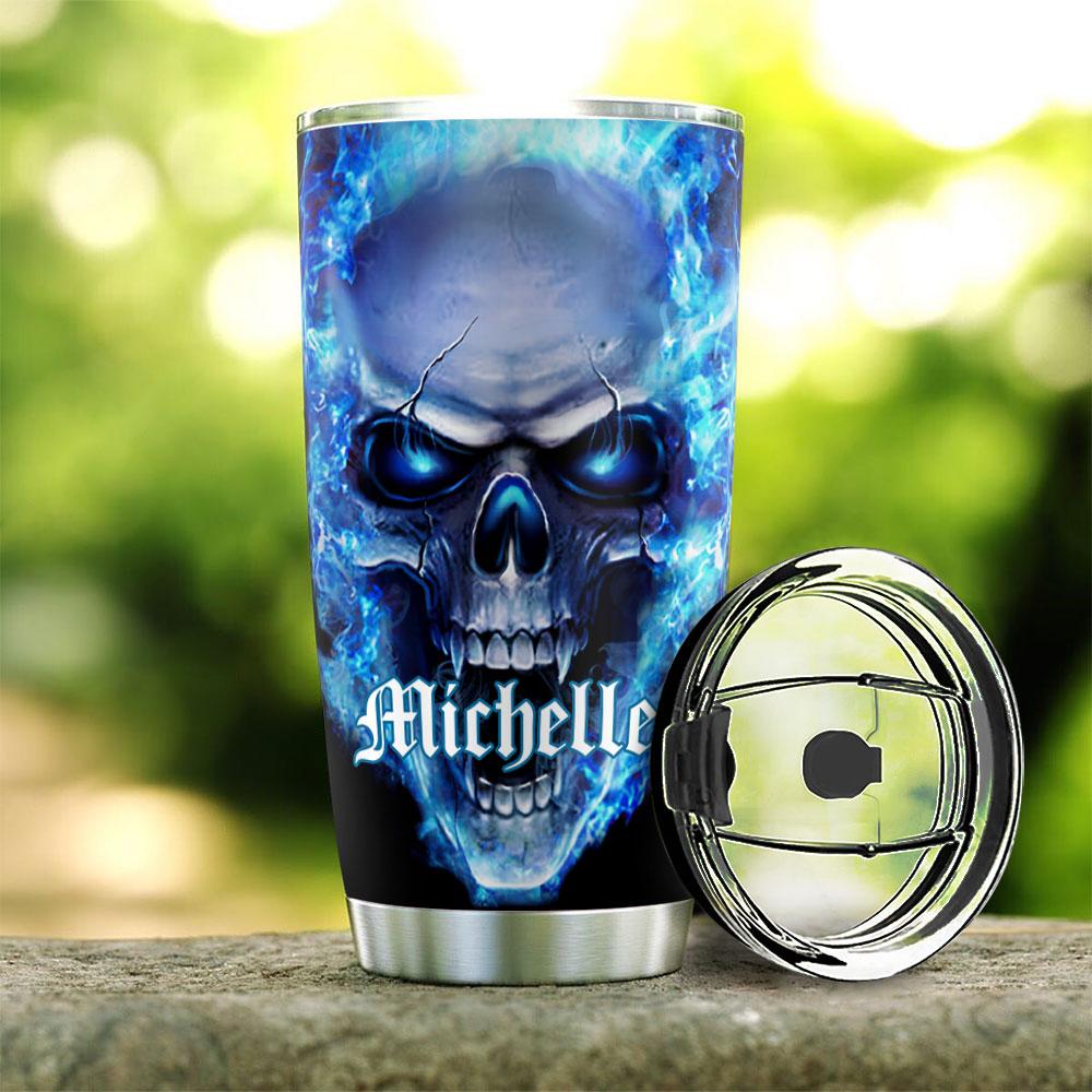 Skull Personalized Stainless Steel Tumbler skull personalized stainless steel tumbler 7092