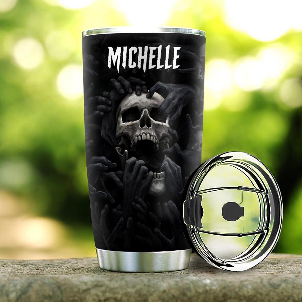 Skull Personalized Stainless Steel Tumbler skull personalized stainless steel tumbler 7251