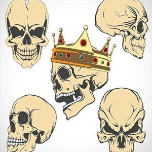 skulls different expressions evil face halloween art duvet cover bedding set bedroom decor 4770