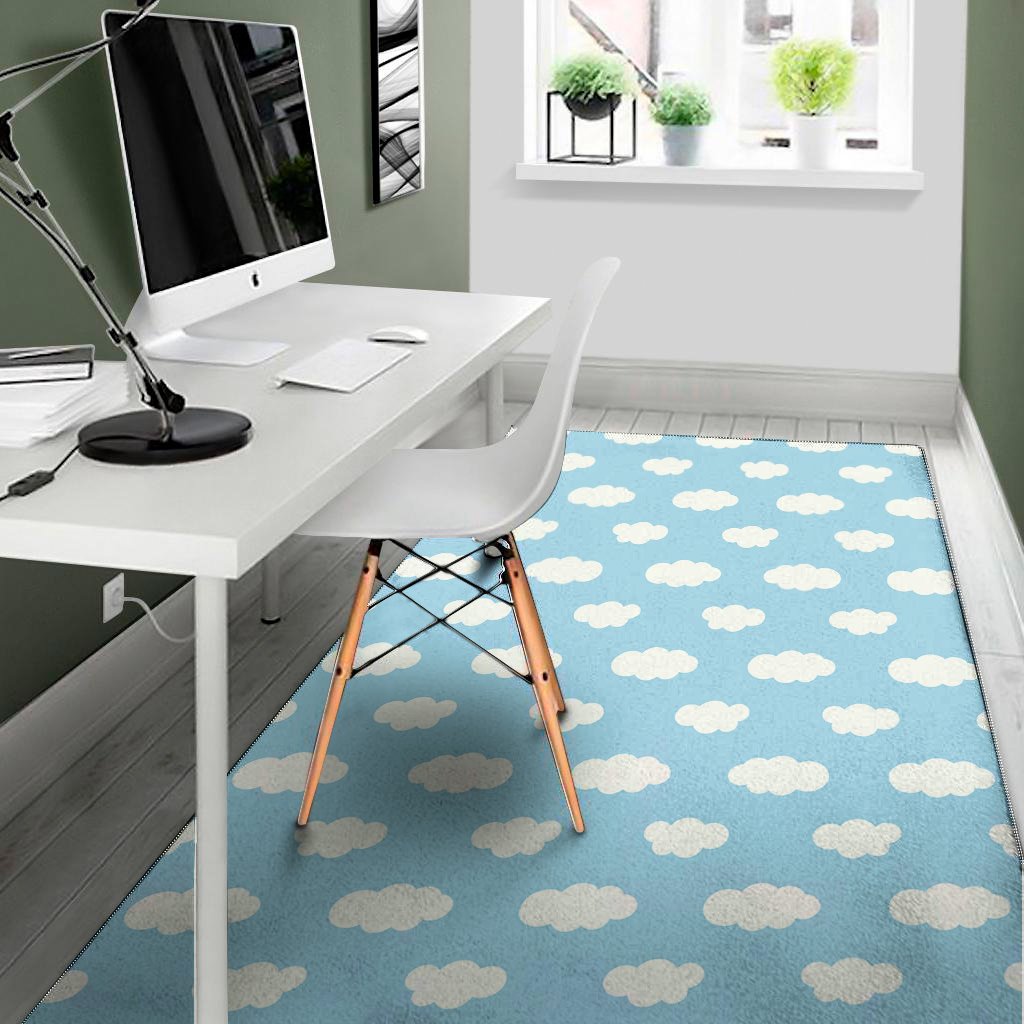 sky cloud pattern print area rug floor decor 6877