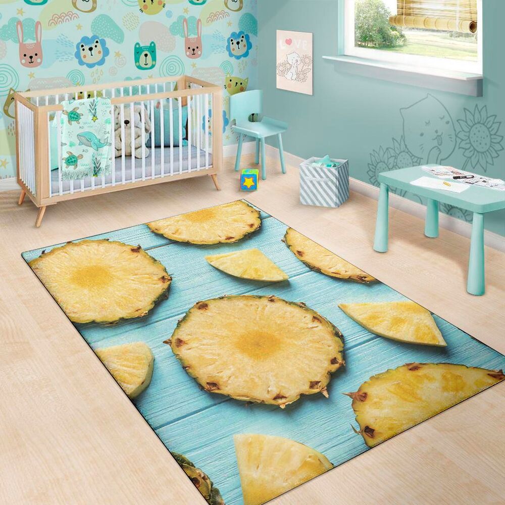Sliced Pineapple Print Area Rug Floor Decor sliced pineapple print area rug floor decor 5651