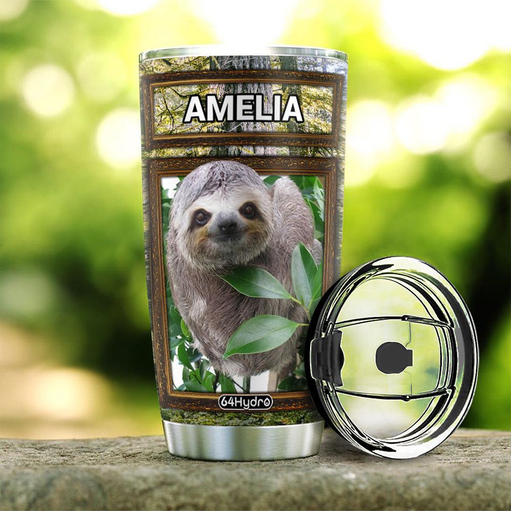Sloth Personalized Stainless Steel Tumbler sloth personalized stainless steel tumbler 1409