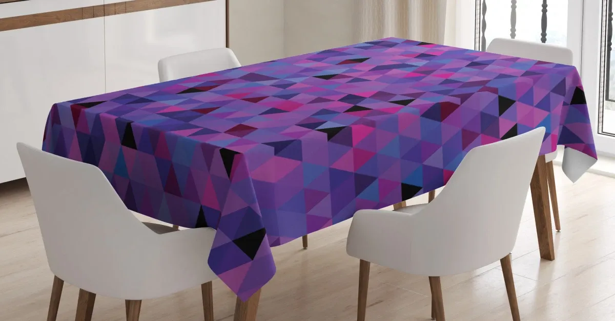 small triangles mosaic 3d printed tablecloth table decor 1167
