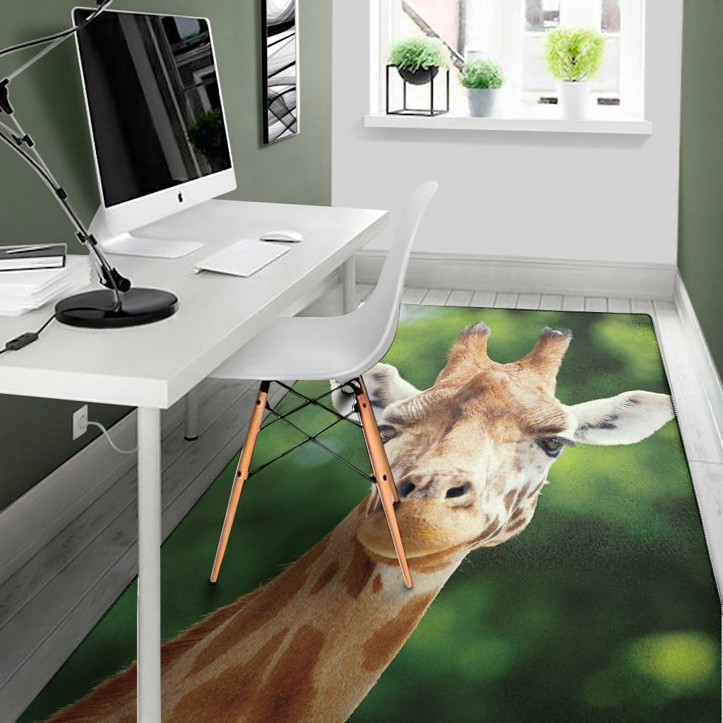 smiley face giraffe print area rug floor decor 6053