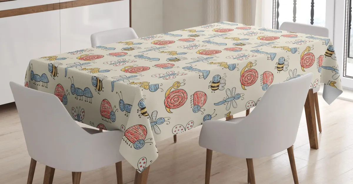 snail ladybug nursery 3d printed tablecloth table decor 5579