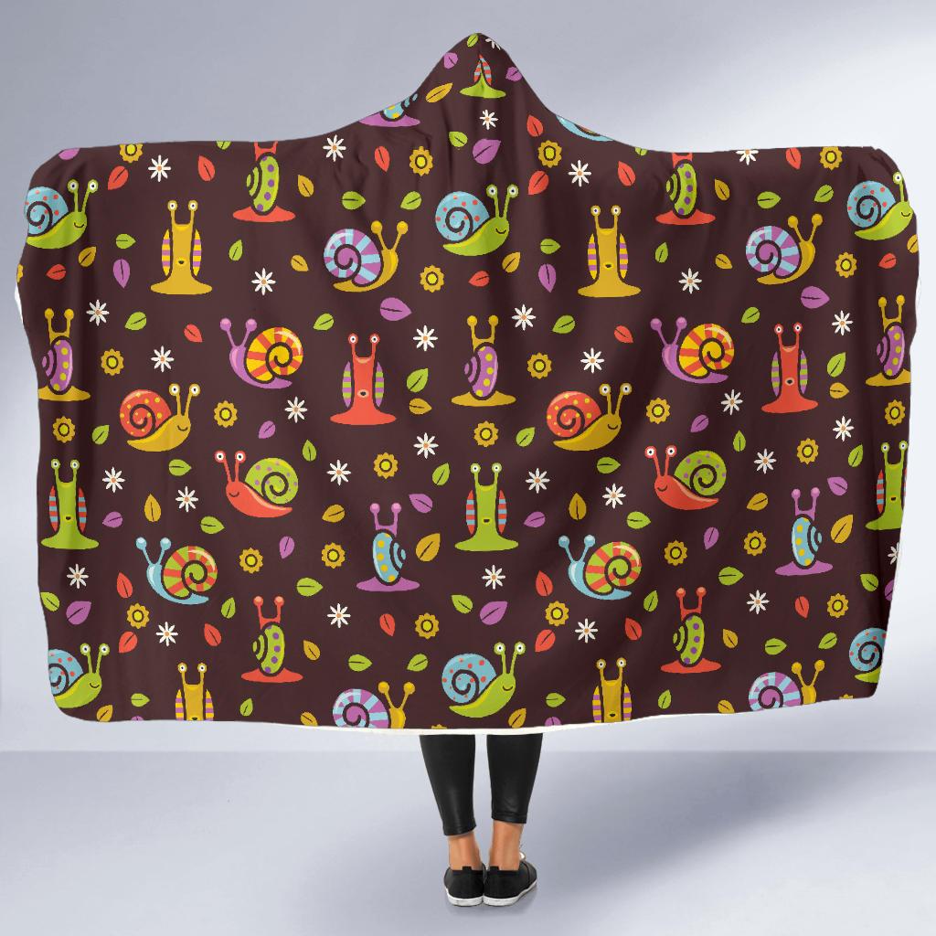 Snail Pattern Print Hooded Blanket Cloak Blanket snail pattern print hooded blanket cloak blanket 1052