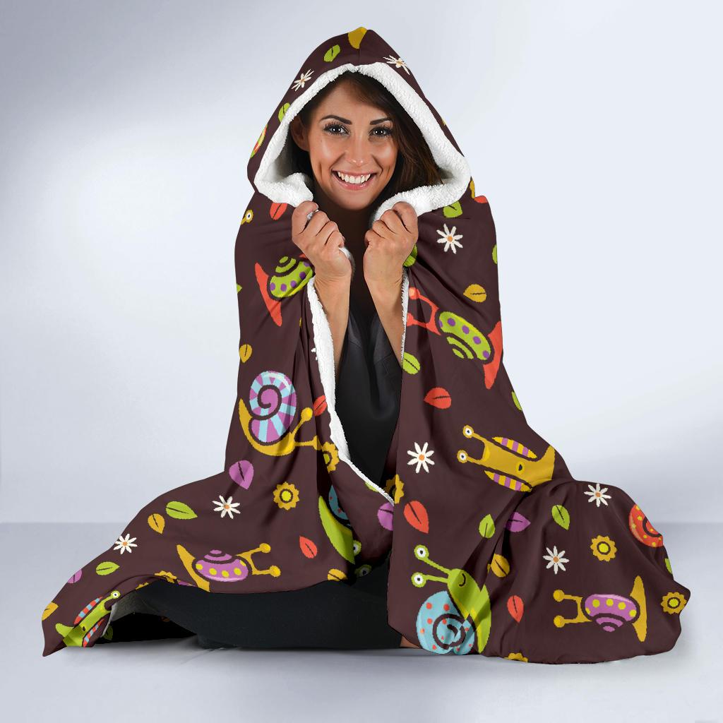 Snail Pattern Print Hooded Blanket Cloak Blanket snail pattern print hooded blanket cloak blanket 1441