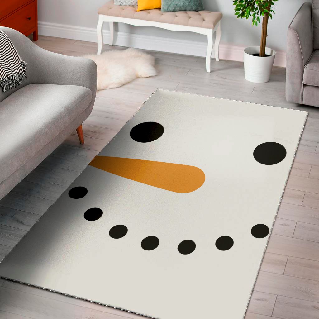 snowman face print area rug floor decor 7150