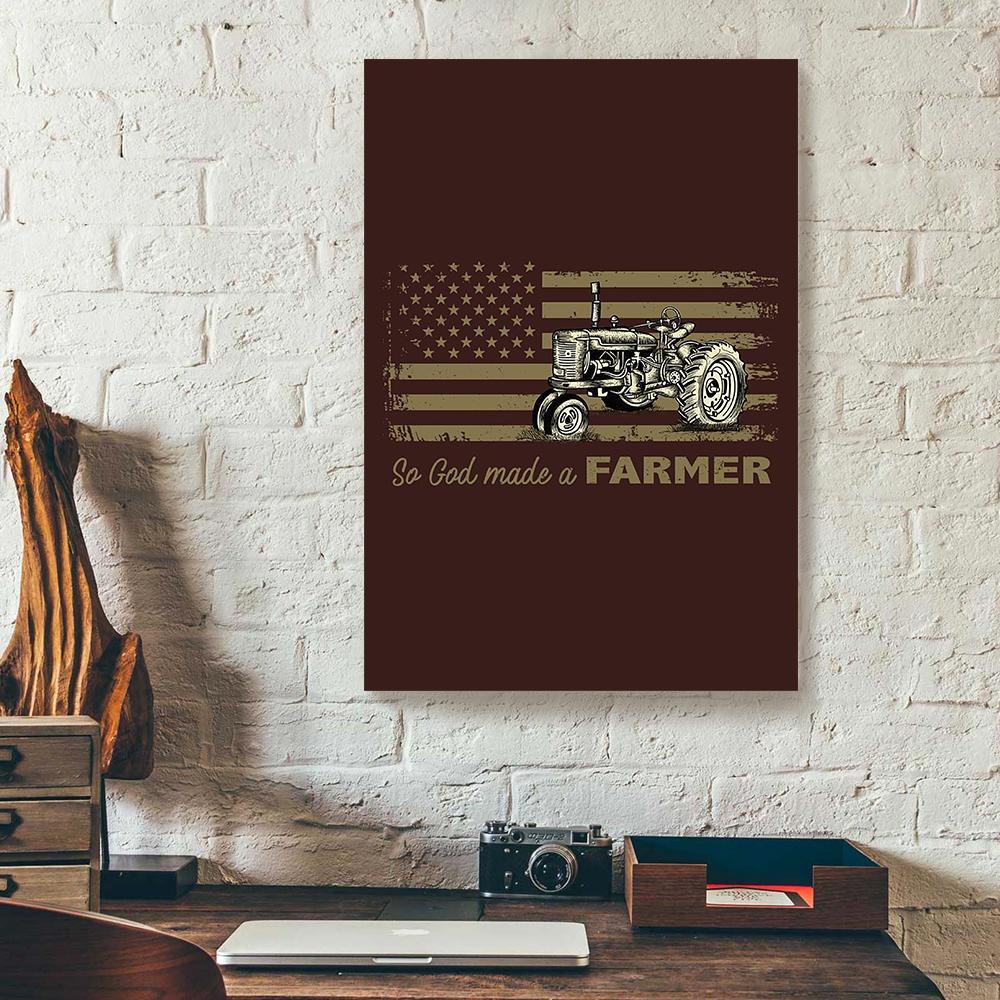 so god made a farmer canvas prints wall art decor 7297