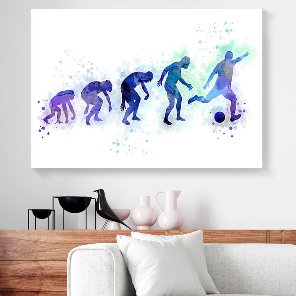 soccer evolution canvas prints wall art decor 2424